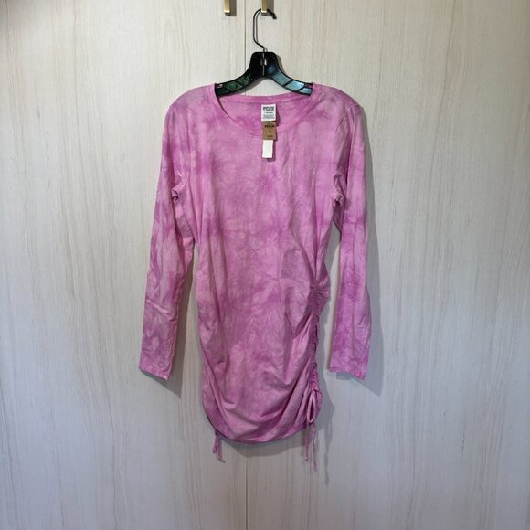 Victoria's Secret PINK Solid Bodycon Cinched Dress, Tie Dye Pink, NWT, Sz L - Picture 5 of 8